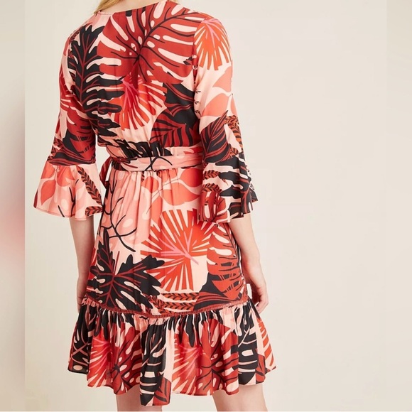 Farm Rio Wrap Dress with Ruffle Hem - Picture 3 of 6